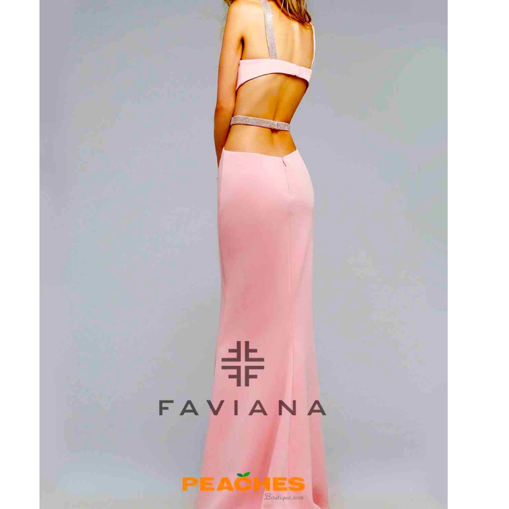 Faviana Pink Backless Dress